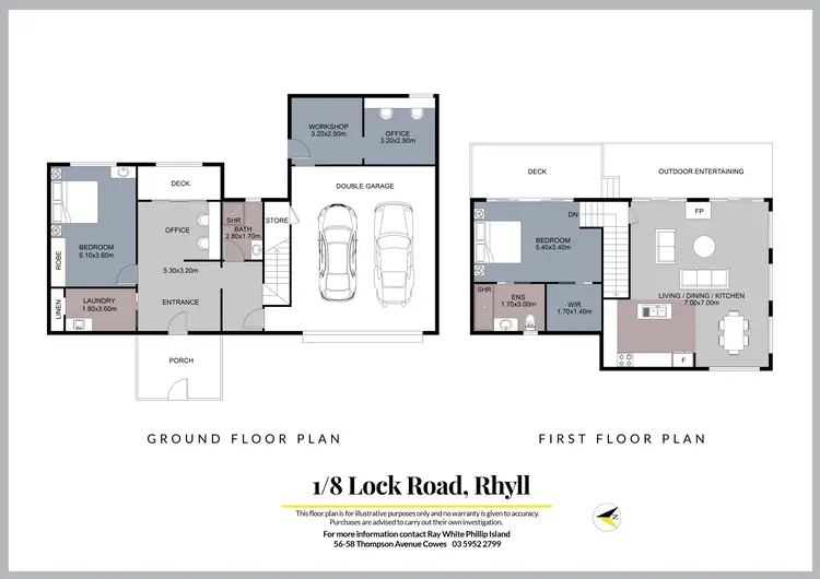 Floorplan of Homely house listing, 1/8 Lock Road, Rhyll VIC 3923