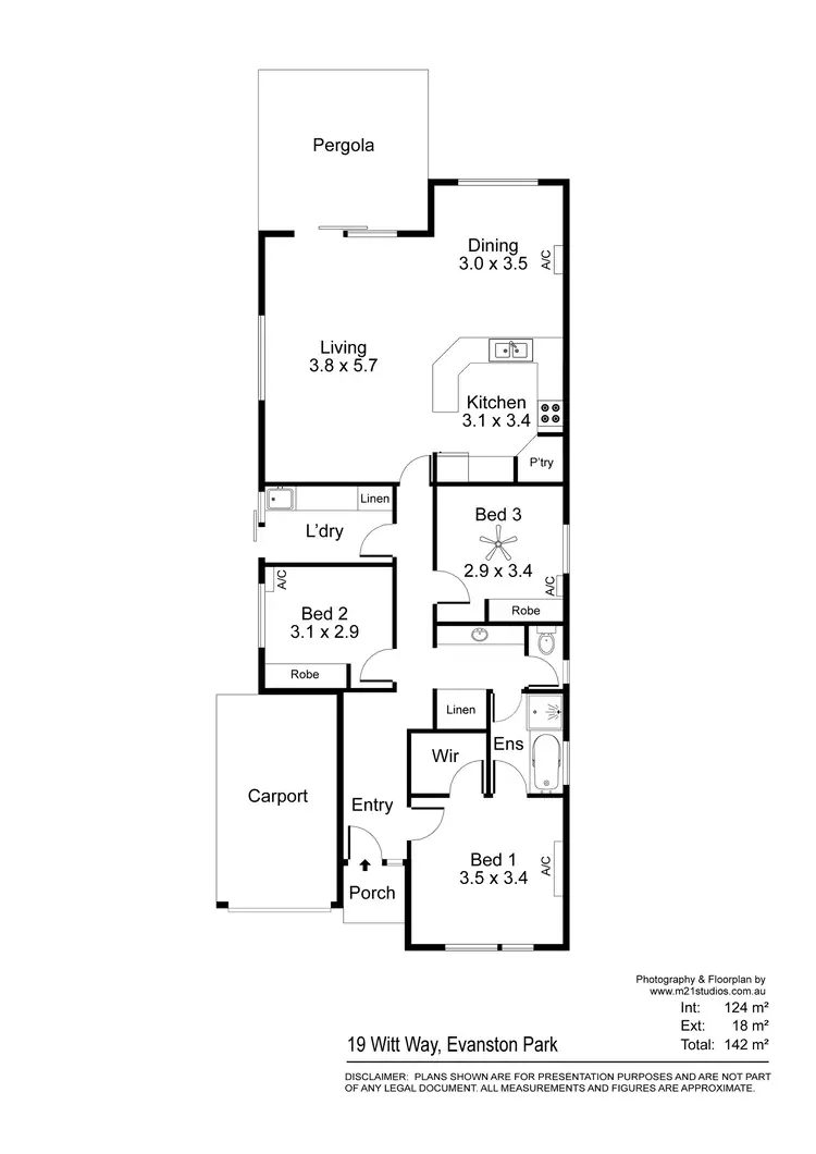 Floorplan of Homely house listing, 19 Witt Way, Evanston Park SA 5116