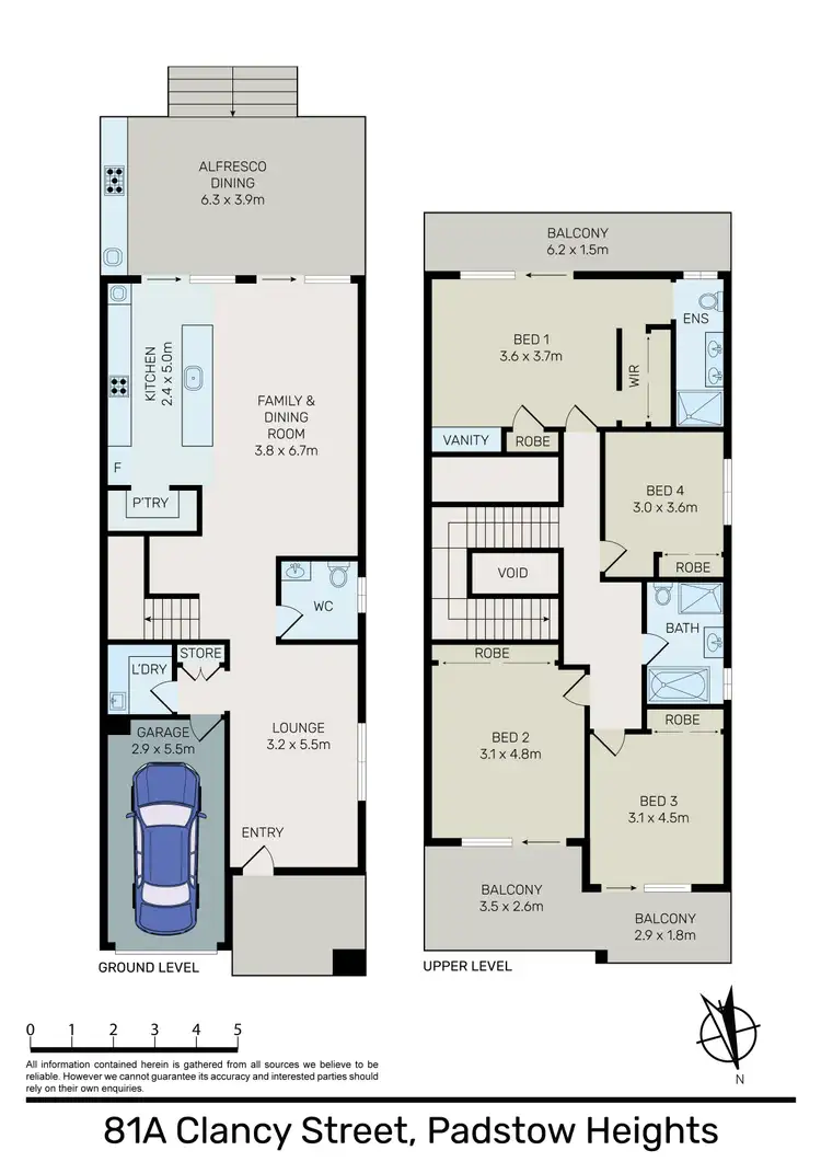 Floorplan of Homely semi-detached listing, 81A Clancy Street, Padstow Heights NSW 2211