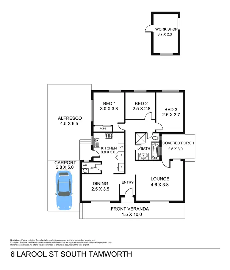 Floorplan of Homely house listing, 6 Larool Street, Tamworth NSW 2340