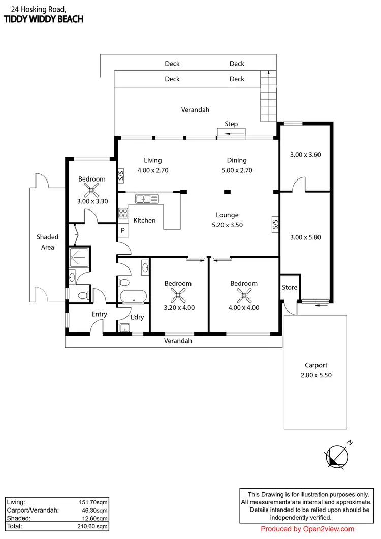 Floorplan of Homely house listing, 24 Hosking Road, Tiddy Widdy Beach SA 5571