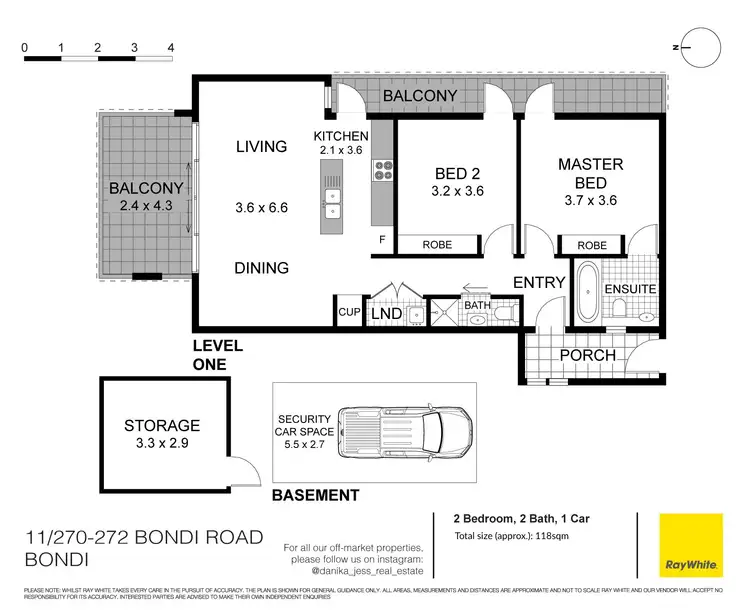 Floorplan of Homely apartment listing, 11/270-272 Bondi Road, Bondi NSW 2026