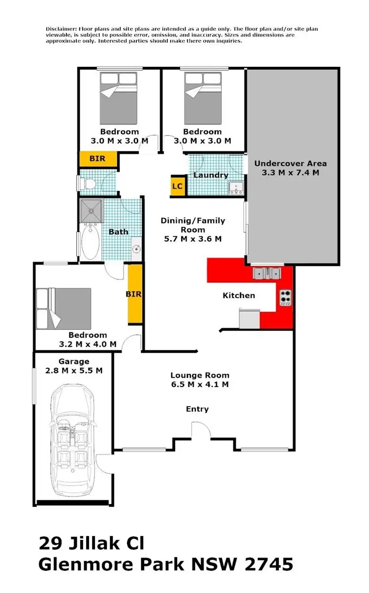Floorplan of Homely house listing, 29 Jillak Close, Glenmore Park NSW 2745