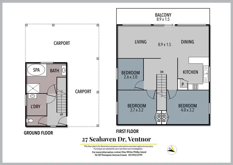 Floorplan of Homely house listing, 27 Seahaven Drive, Ventnor VIC 3922