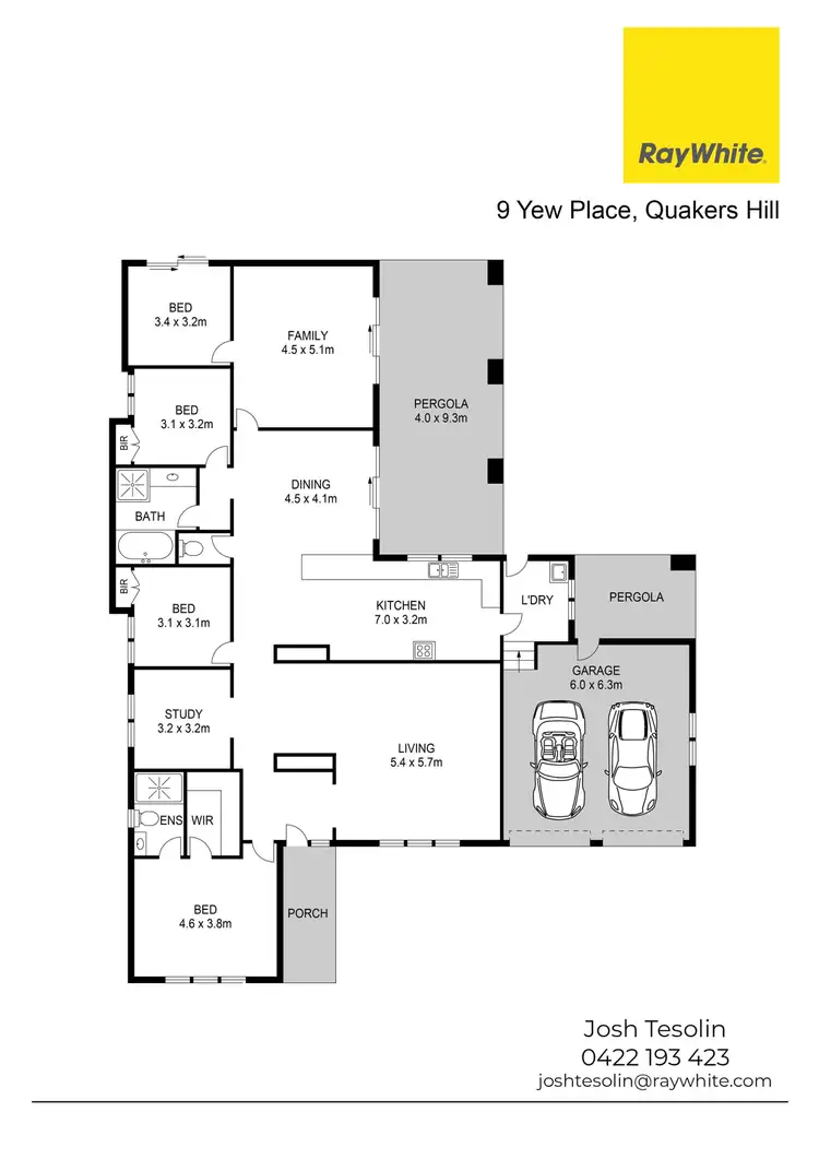 Floorplan of Homely house listing, 9 Yew Place, Quakers Hill NSW 2763