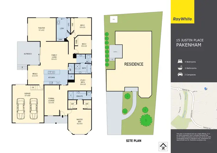 Floorplan of Homely house listing, 15 Justin Place, Pakenham VIC 3810