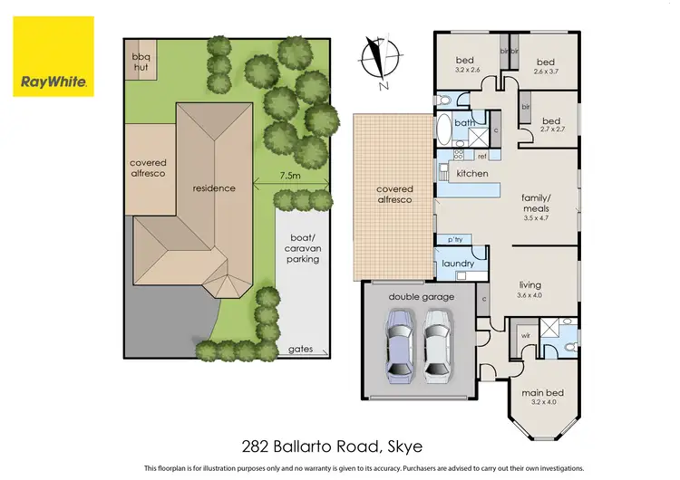 Floorplan of Homely house listing, 282 Ballarto Road, Skye VIC 3977