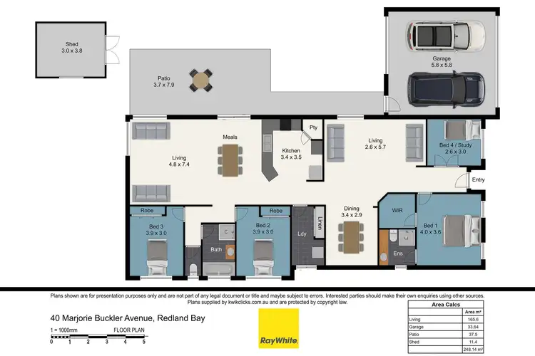 Floorplan of Homely house listing, 40 Marjorie Buckler Avenue, Redland Bay QLD 4165