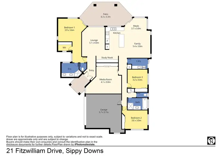 Floorplan of Homely house listing, 21 Fitzwilliam Drive, Sippy Downs QLD 4556