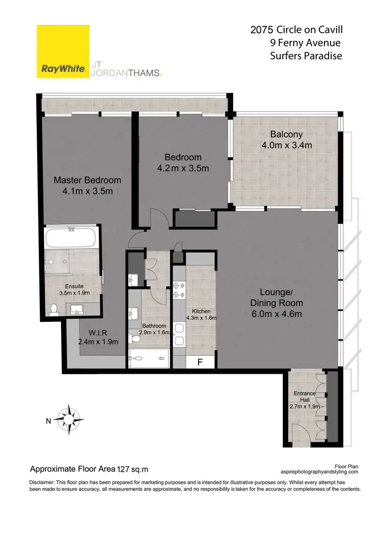 Floorplan of Homely apartment listing, 2075/9 Ferny Avenue, Surfers Paradise QLD 4217