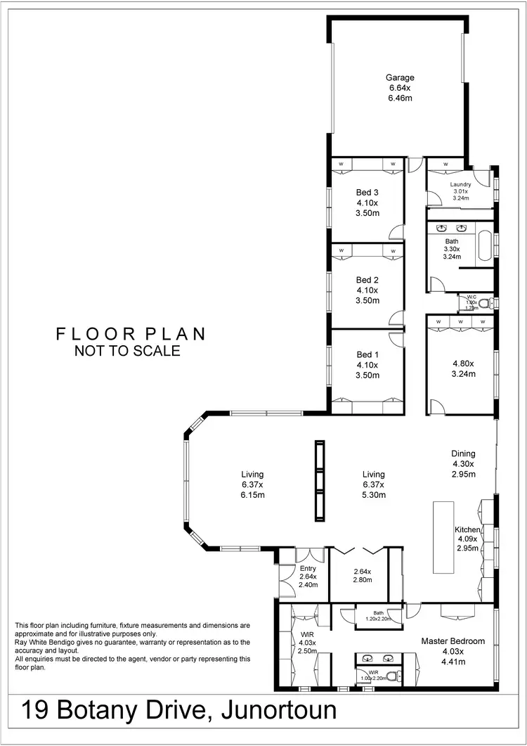 Floorplan of Homely house listing, 19 Botany Drive, Junortoun VIC 3551