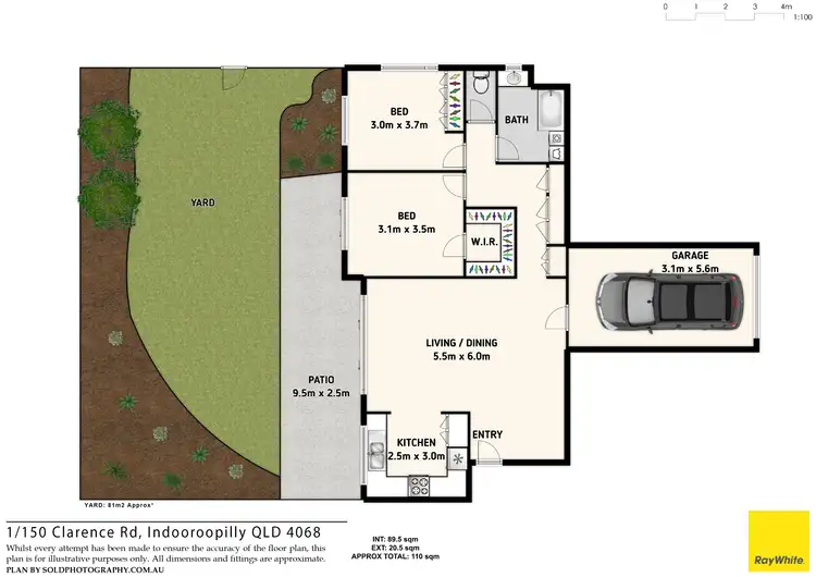 Floorplan of Homely unit listing, 1/150 Clarence Road, Indooroopilly QLD 4068