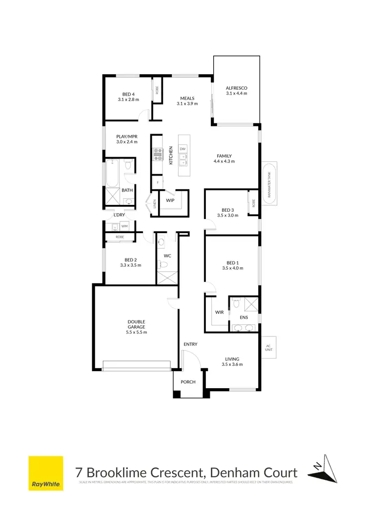 Floorplan of Homely house listing, 7 Brooklime Crescent, Denham Court NSW 2565
