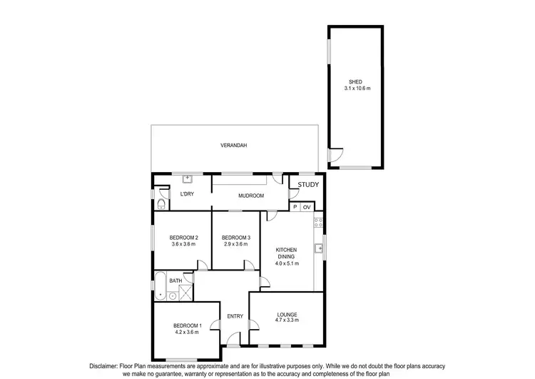 Floorplan of Homely house listing, 10 Acacia Street, Mount Gambier SA 5290