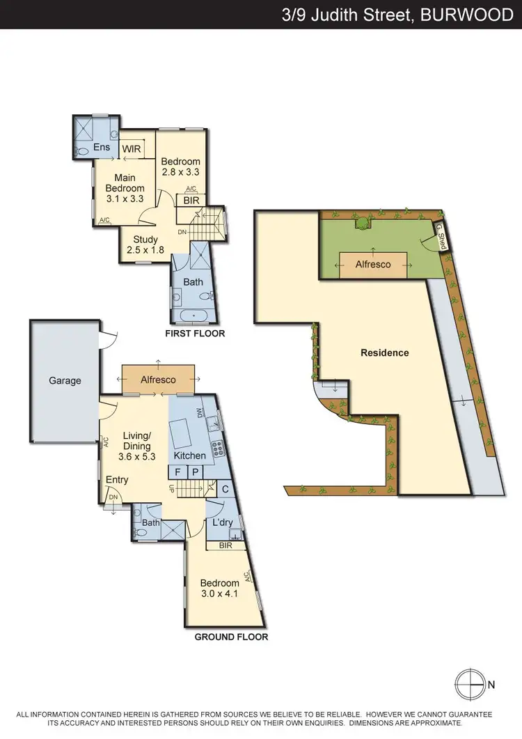 Floorplan of Homely townhouse listing, 3/9 Judith Street, Burwood VIC 3125