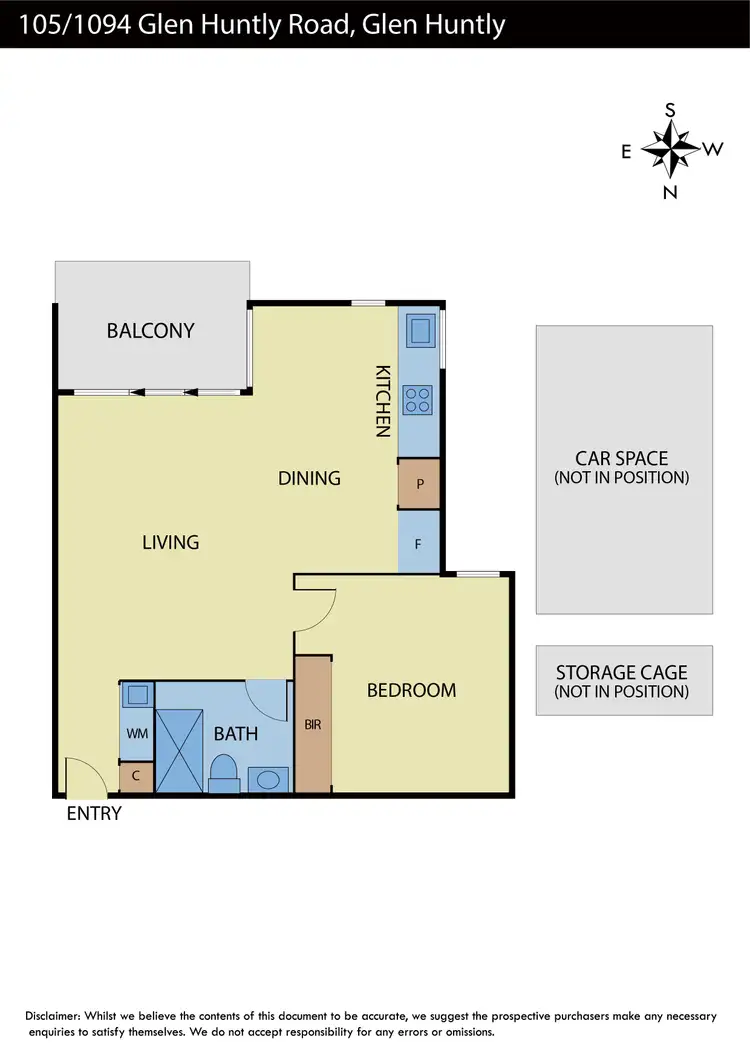 Floorplan of Homely apartment listing, 105/1094 Glen Huntly Road, Glen Huntly VIC 3163