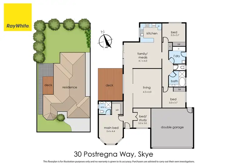 Floorplan of Homely house listing, 30 Postregna Way, Skye VIC 3977