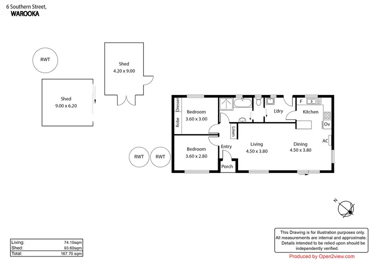 Floorplan of Homely house listing, 6 Southern Street, Warooka SA 5577