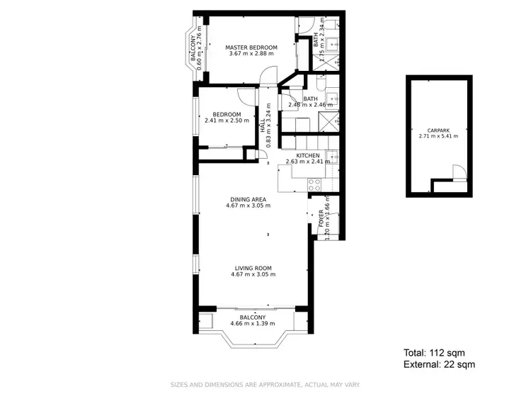 Floorplan of Homely unit listing, 13/26-28 Monaco Street, Surfers Paradise QLD 4217