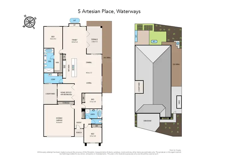 Floorplan of Homely house listing, 5 Artesian Place, Waterways VIC 3195