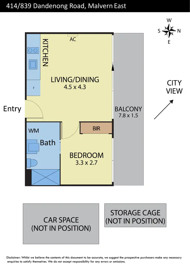 Floorplan of Homely apartment listing, 414/839 Dandenong Road, Malvern East VIC 3145