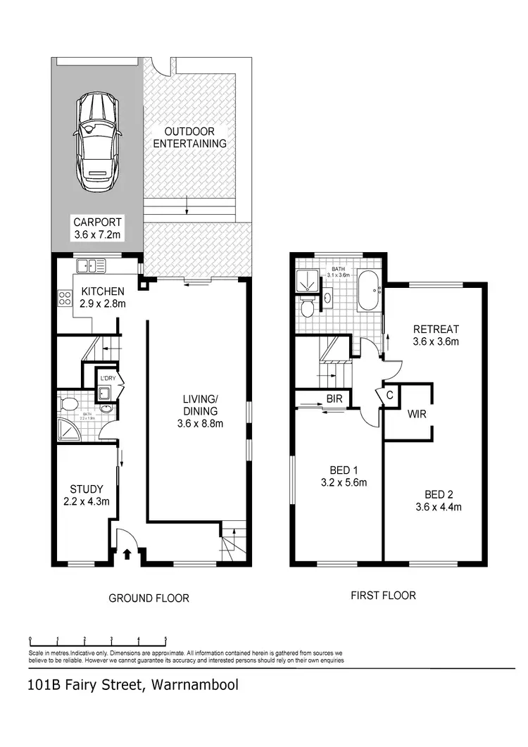 Floorplan of Homely unit listing, 101B Fairy Street, Warrnambool VIC 3280