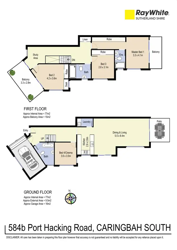 Floorplan of Homely semi-detached listing, 584B Port Hacking Road, Caringbah South NSW 2229