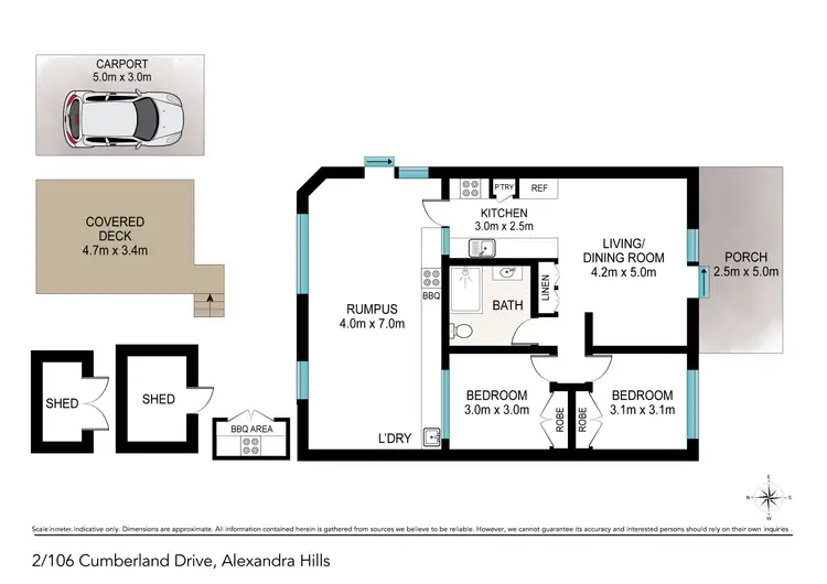 Floorplan of Homely house listing, 2/106 Cumberland Drive, Alexandra Hills QLD 4161