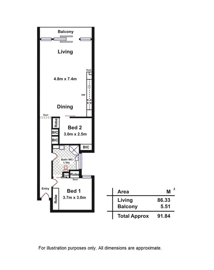 Floorplan of Homely apartment listing, 8/261 Pirie Street, Adelaide SA 5000