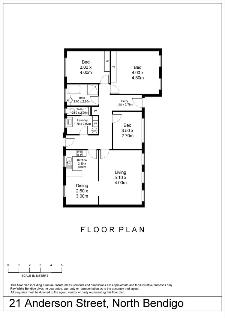 Floorplan of Homely house listing, 21 Anderson Street, Bendigo VIC 3550