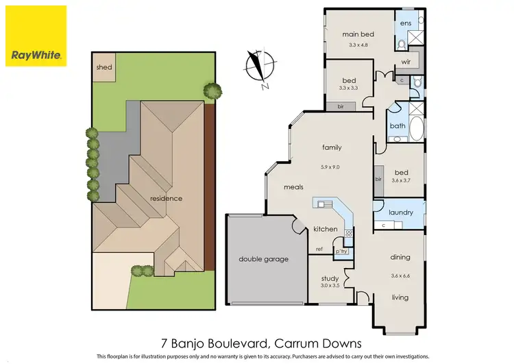 Floorplan of Homely house listing, 7 Banjo Boulevard, Carrum Downs VIC 3201