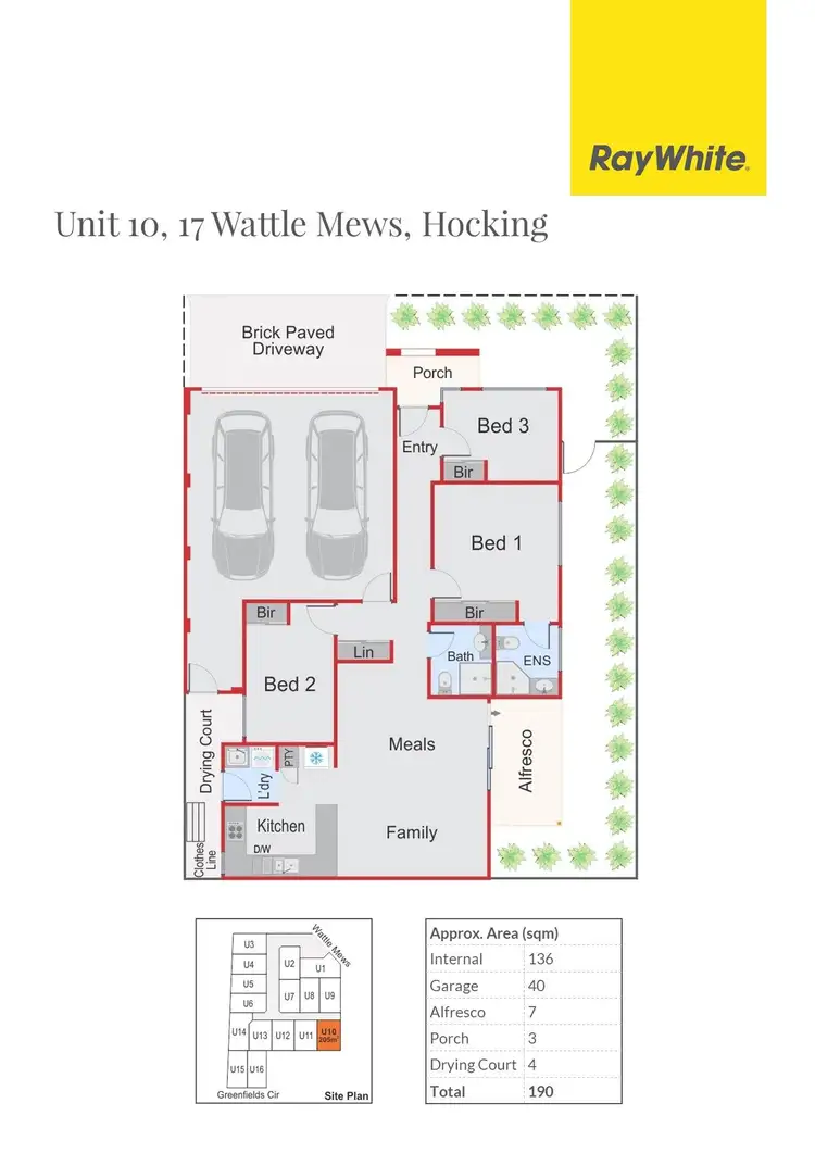 Floorplan of Homely house listing, 10/17 Wattle Mews, Hocking WA 6065