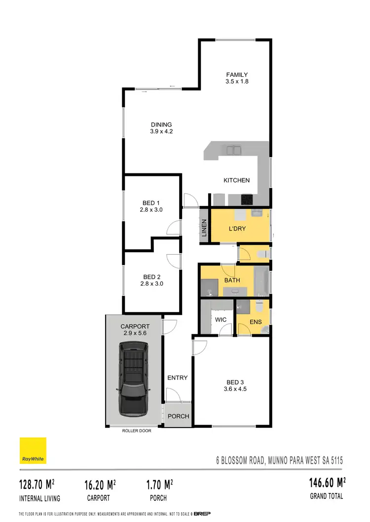 Floorplan of Homely house listing, 6 Blossom Road, Munno Para West SA 5115