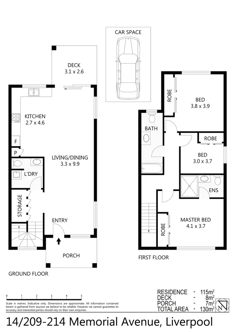 Floorplan of Homely townhouse listing, 14/209 Memorial Avenue, Liverpool NSW 2170