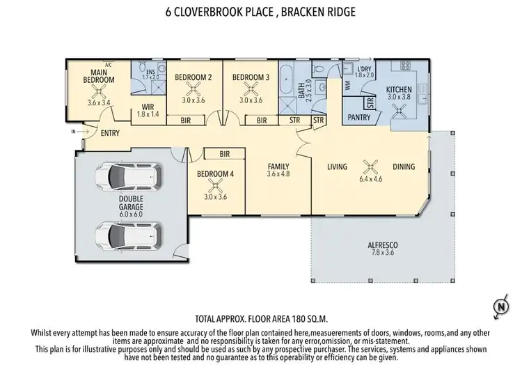 Floorplan of Homely house listing, 6 Cloverbrook Place, Bracken Ridge QLD 4017