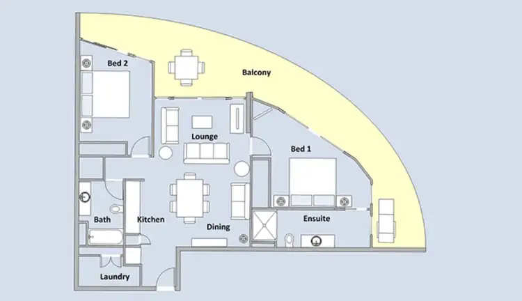 Floorplan of Homely apartment listing, 11403/3113 Surfers Paradise Boulevard, Surfers Paradise QLD 4217
