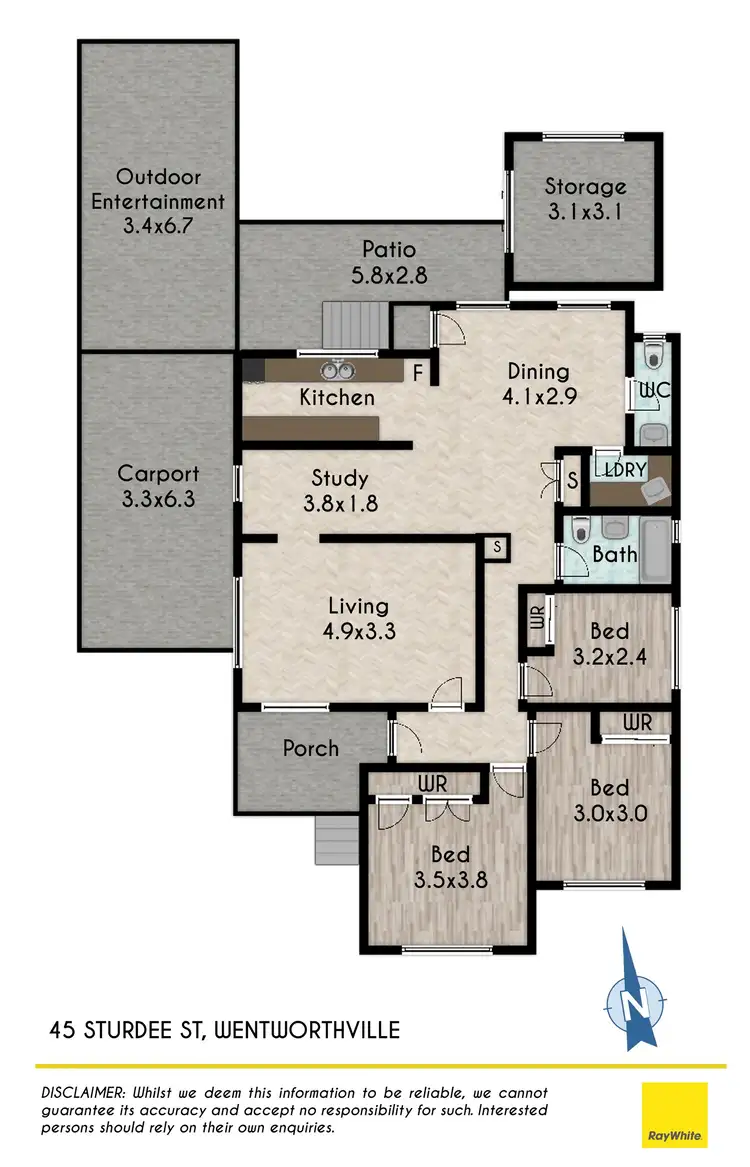 Floorplan of Homely house listing, 45 Sturdee Street, Wentworthville NSW 2145