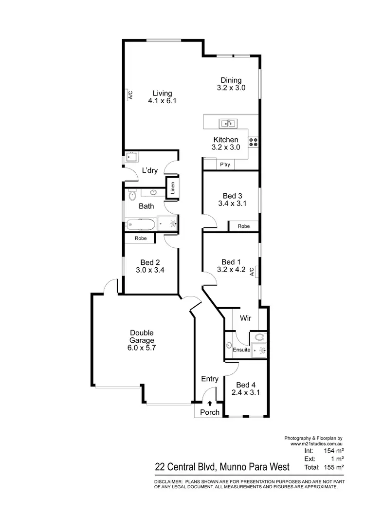 Floorplan of Homely house listing, 22 Central Boulevard, Munno Para West SA 5115