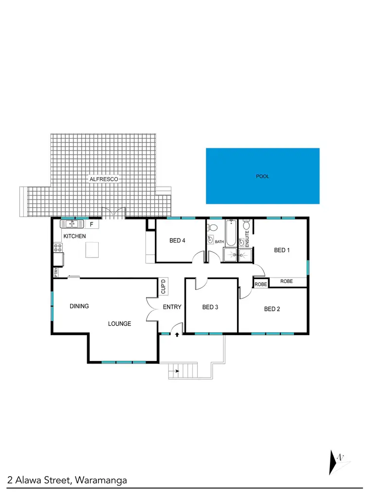 Floorplan of Homely house listing, 2 Alawa Street, Waramanga ACT 2611