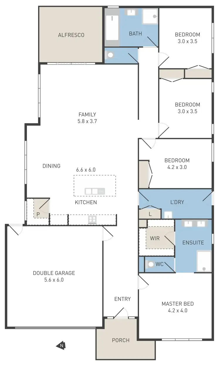 Floorplan of Homely house listing, 15 Heathcote Road, Manor Lakes VIC 3024