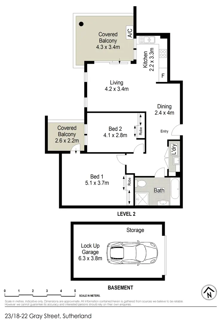 Floorplan of Homely apartment listing, 23/18-22 Gray Street, Sutherland NSW 2232