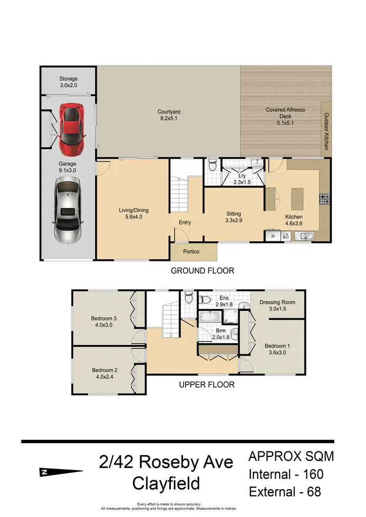 Floorplan of Homely townhouse listing, 2/42 Roseby Avenue, Clayfield QLD 4011