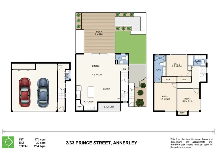 Floorplan of Homely townhouse listing, 2/63 Prince Street, Annerley QLD 4103