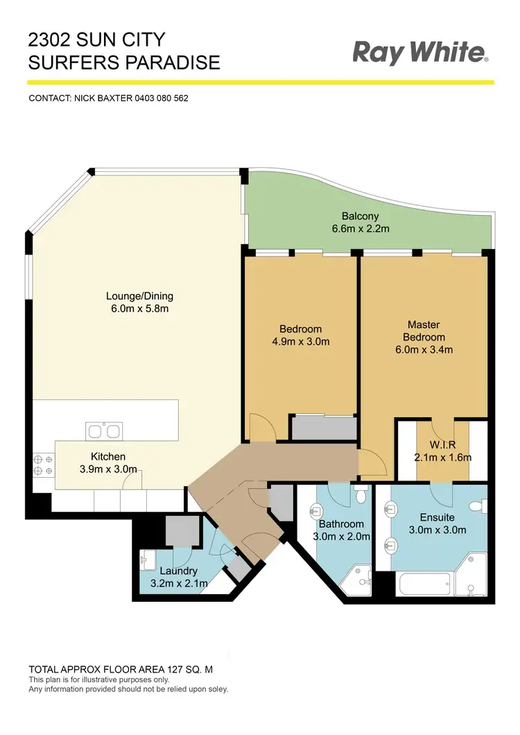 Floorplan of Homely unit listing, 2302/3400 Surfers Paradise Boulevard, Surfers Paradise QLD 4217