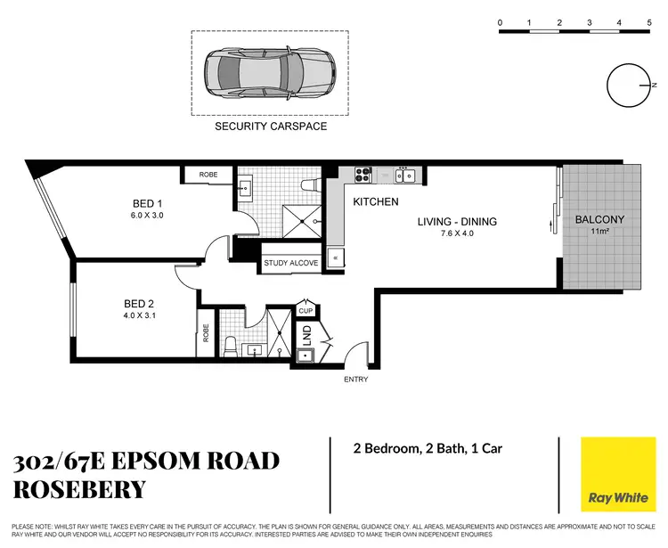 Floorplan of Homely apartment listing, 302/67E Epsom Road, Rosebery NSW 2018