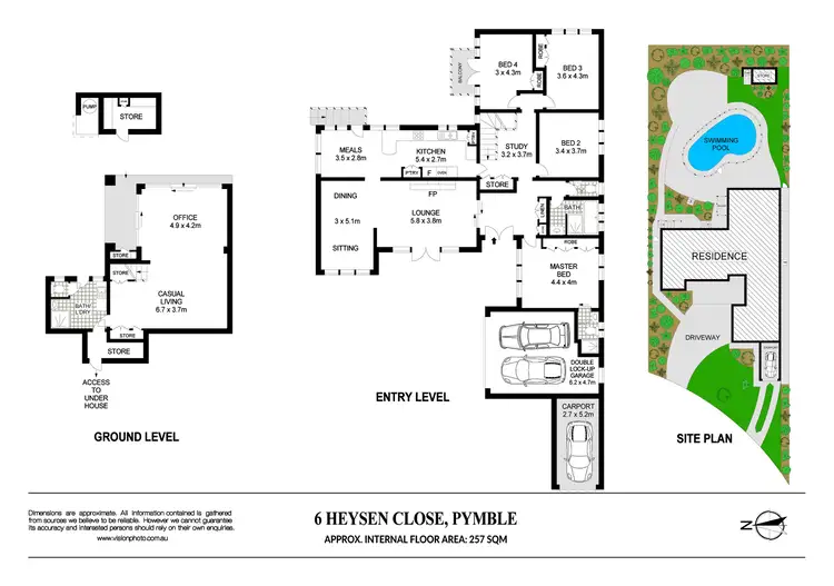 Floorplan of Homely house listing, 6 Heysen Close, Pymble NSW 2073