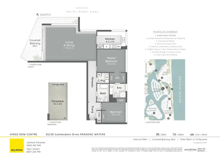 Floorplan of Homely apartment listing, 20/20 Commodore Drive, Surfers Paradise QLD 4217