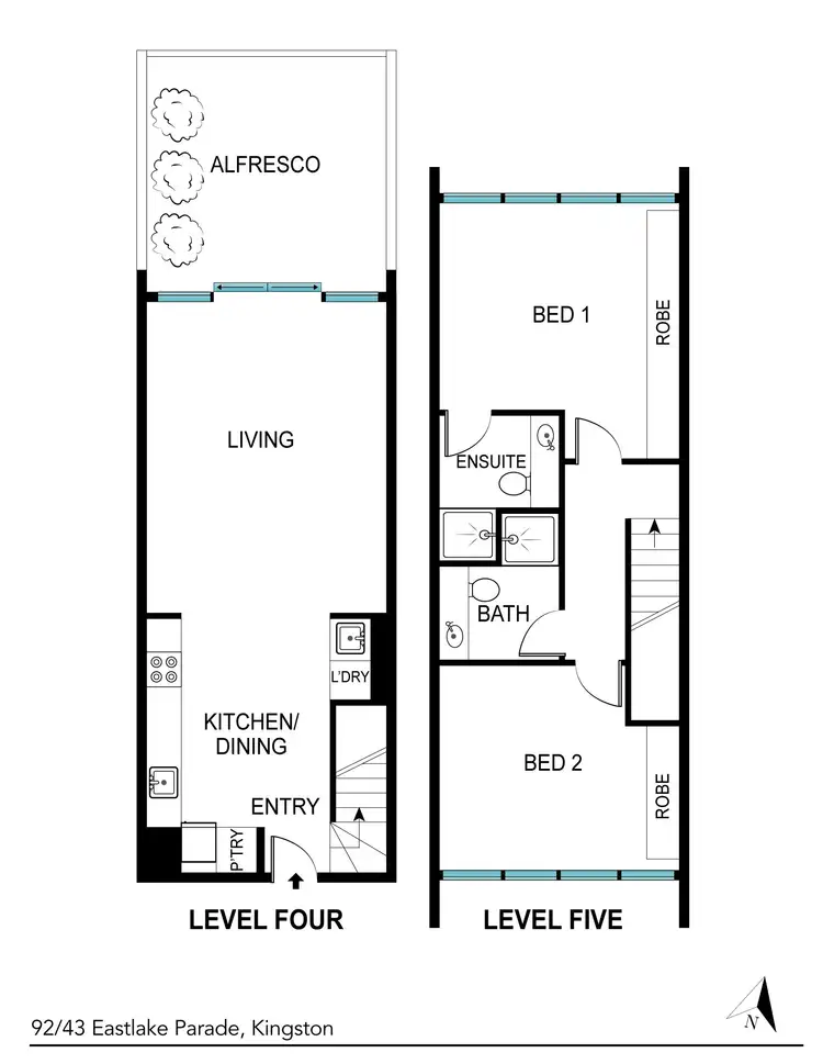 Floorplan of Homely house listing, 92/43 Eastlake Parade, Kingston ACT 2604