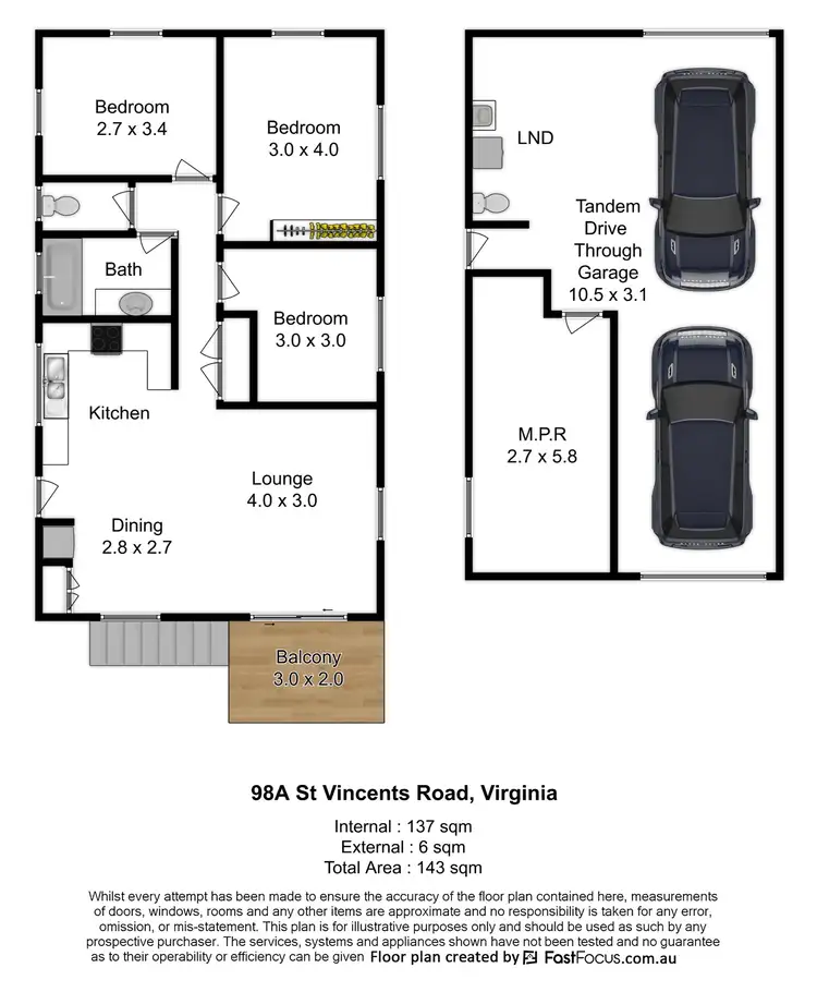 Floorplan of Homely house listing, 98A St Vincents Road, Virginia QLD 4014