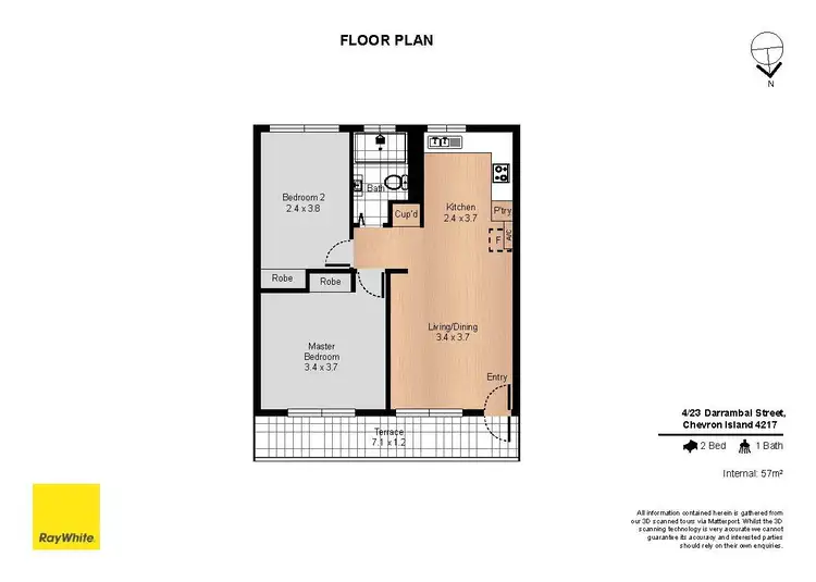 Floorplan of Homely apartment listing, 4/23 Darrambal Street, Chevron Island QLD 4217